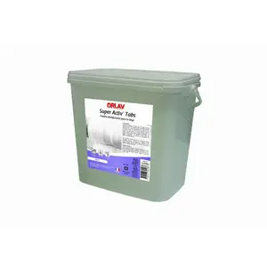 CRISTAL DISTRIBUTION ORLAV- Pastilles lave-linge désinfectantes Super Activ tabs - 0291 - 3,125 Kg