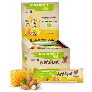 Overstims Boîte De Barres énergétiques Amelix Bio Honey Citron 25g 30 UnitésVendu parbikeinn