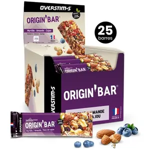 Overstims Boîte De Barres énergétiques Origin Bar Noix De Cajou Et Cacahuètes 25 UnitésVendu parbikeinn