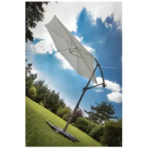 OZALIDE Parasol mat déporté Super King 3 m Gris anthracite 28 Gris PerleVendu parcdiscount