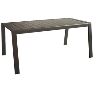 PROLOISIRS Table de jardin Le Marseille II en aluminium/lattes - 160 x 68 cm - graphite pas cher