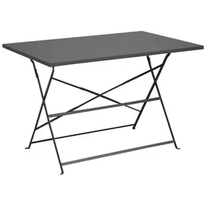 PROLOISIRS Guéridon Cuba Rectangulaire - 110 X 70 Cm - Gris - Graphite pas cher