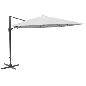 Comparateur de prix : PROLOISIRS Parasol déporté en aluminium 3x3m Dom Ecru