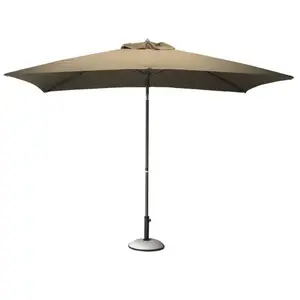 Parasol de jardin droit inclinable en Aluminium et acier - PROLOISIRS - 3 x 2 m - kaki pas cher
