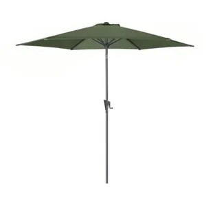 Parasol - PROLOISIRS - Droit Inclinable - Ø 300 cm - Aluminium - Kaki pas cher