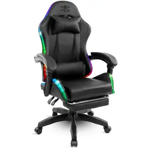 Spirit of Gamer - Chaise Gaming RGB + Repose Pied Ergonomique pas cher