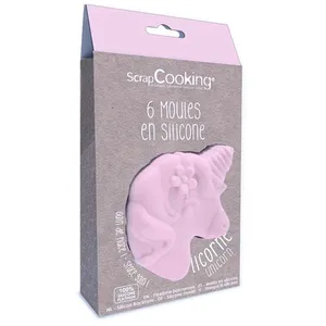 6 moules en silicone licorne - ScrapCooking pas cher