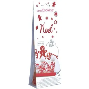 Kit de décorations - SCRAPCOOKING - Forêt enchantée - Papier - Rouge - Multicolore