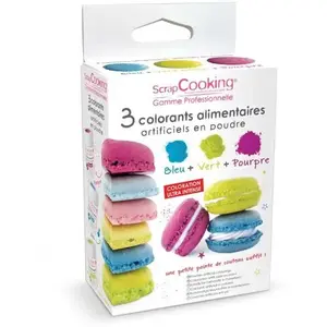 Scrapcooking Kleurstof Blauw Groen PaarsVendu parcdiscount