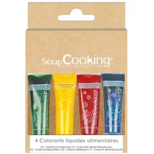 ScrapCooking - Vloeibare Voedselkleurstoffen - Set/4 pas cher
