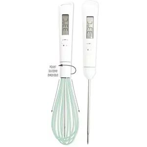 Comparateur de prix : Fouet et thermomètre 2 en 1 pour pâtisserie - ScrapCooking