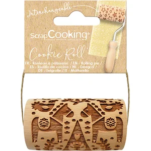 Mini rouleau à pâtisserie en bois - Noël - ScrapCookingVendu paramazon