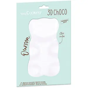 Moule 3D pour chocolat - SCRAPCOOKING - Ourson - Silicone - 28,5 x 22,5 x 6 cm - BlancVendu paramazon