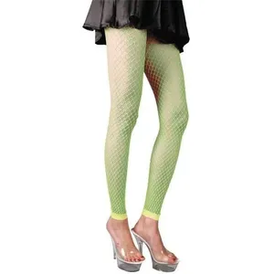 LEGGING EN RÉSILLE VERT FLUO ADULTE pas cher