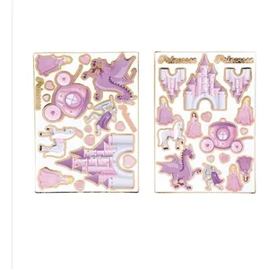 PARTYPRO 35 STICKERS PRINCESSE ROSE pas cher