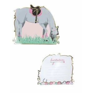 Set de 8 invitations Cheval d Amour