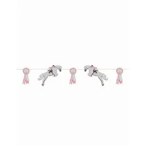 PARTY PRO Guirlande de fanions - CHEVAL D'AMOUR - 3m - Multicolore - Enfant - Mixte pas cher