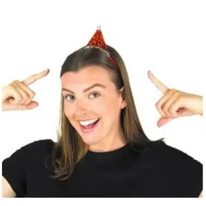 Serre tete bonnet noel glitter