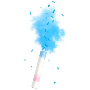 CANON A CONFETTIS+POUDRE BLEU GENDER REVEAL 30CM pas cher
