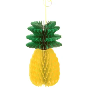 ANANAS ALVÉOLÉ JAUNE ET VERT 31 CM pas cher