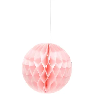 PARTYPRO - Honingraat papieren bal snoeproze 12 cm om op te hangen pas cher