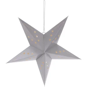 PARTYPRO Suspension lanterne étoile grise 60 cm pas cher