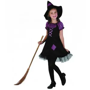Costume Robe Sorciere Violette 7/9 Ans pas cher