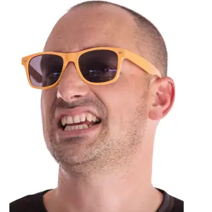 PARTYPRO - Fluo oranje blues zonnebril voor volwassenen pas cher