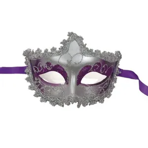 Party Pro 87372, Masque vénitien violet et argentVendu parcdiscount