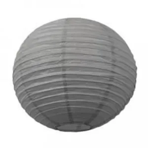 PARTY PRO LANTERNE JAPONAISE GRISE 35 CM 35 cm de diamètre Gris pas cher
