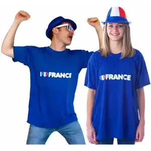 T-shirt I love france supporter adulte