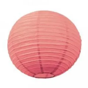 PartyPro Lanterne Japonaise Corail 35 Cm - Corail - 35 cm de diamètre pas cher