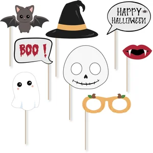 PARTYPRO KIT PHOTOBOOTH HALLOWEEN 8 PIÈCES pas cher