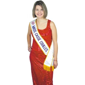 PARTYPRO - Grappige Miss Casse-Couilles sjaal voor volwassenen pas cher
