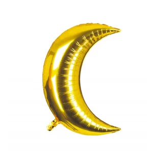 PARTYPRO - Aluminium ballon gouden halve maan 46 x 71 cm helium opblaasbaar pas cher