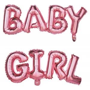 PARTYPRO Ballons aluminium lettres Baby Girl rose 118 x 24 cm pas cher