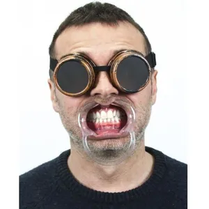 Lot de 5 écarteurs de bouche PARTY PRO en plastique blanc pour soirée photobooth pas cher