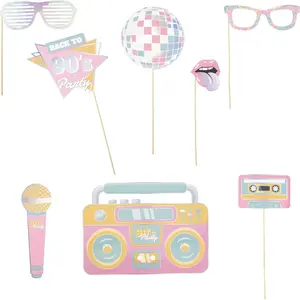PARTYPRO - 8 Photobooth-accessoires jaren 90 pas cher