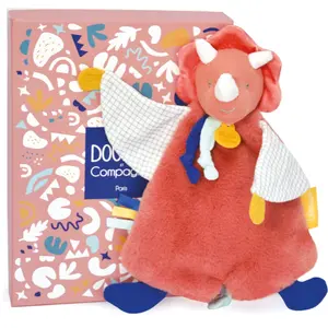Doudou et Compagnie - Doudou Dinosaure - Doudou plat - Terracotta - 25... pas cher