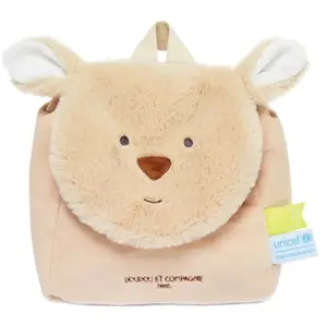 Sac à dos enfant Peluche Kangourou Doudou et Compagnie Unicef