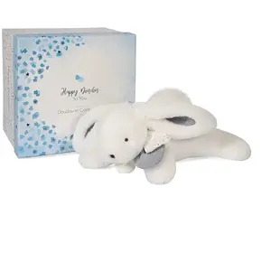 Comparateur de prix : Doudou et Compagnie Happy Glossy-Pantin Pompon Blanc, DC3735