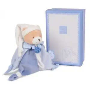 Comparateur de prix : Doudou attache sucette Ours Petit Chou Doudou et Compagnie Bleu 17 cm