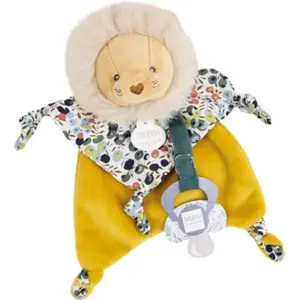 Doudou attache-sucette Boh'aime Lion (20 cm) pas cher