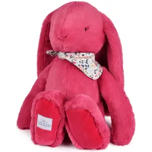 Peluche Lapin Fleurette Fuchsia (50 cm) pas cher