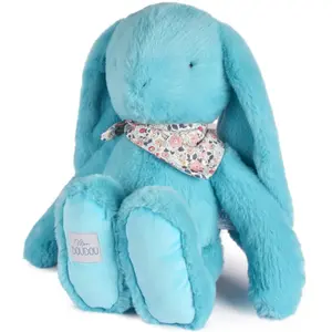 Peluche Lapin Fleurette Turquoise (50 cm) pas cher