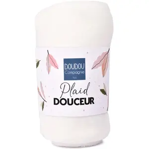 Couverture douceur blanc (70 x100 cm) pas cher