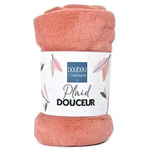 Couverture douceur terracota (70 x100 cm) pas cher
