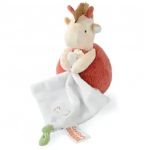 Doudou plat pantin Girafe couleurs savane (15 cm) pas cher