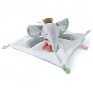 Doudou et Compagnie Doudou Plat Éléphant Gris 25 Cm pas cher