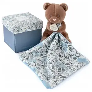 Doudou plat pantin Ours Boh'aime (12 cm) pas cher